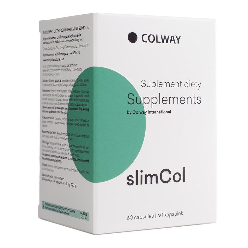 Colway SlimCol 60 kaps. suplement diety wspomagający odchudzanie Kapsaicyna Mumio Imbir